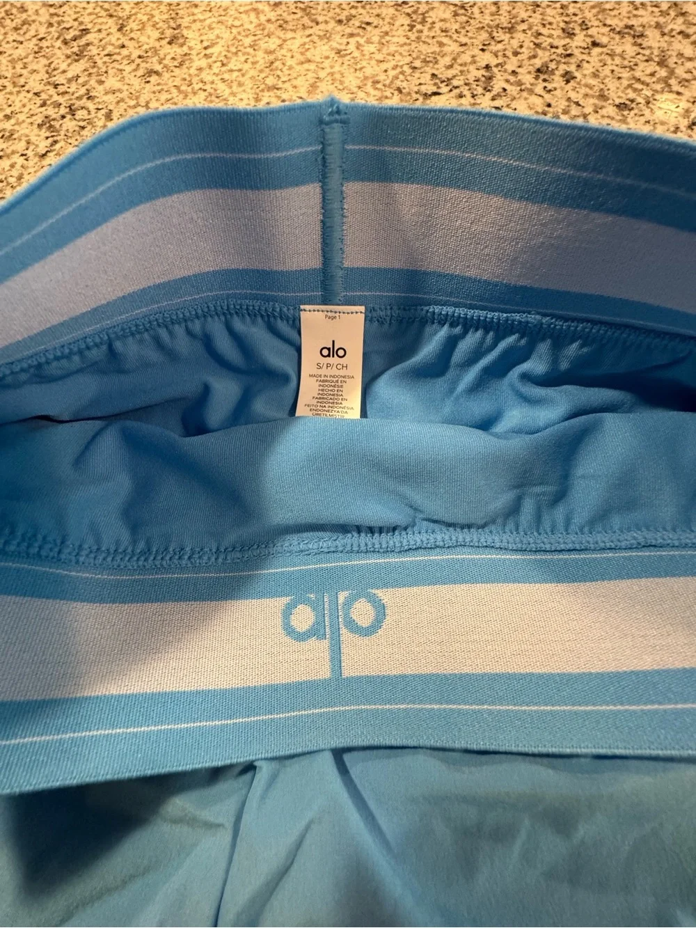 ALO Yoga Women’s Azure Blue Match Point Shorts